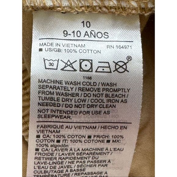 Janie & jack boys size 9-10 tan 100% cotton shorts preppy pull on - Picture 4 of 5